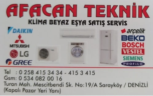 Denizli Sarayköy Zibro Klima Servisi